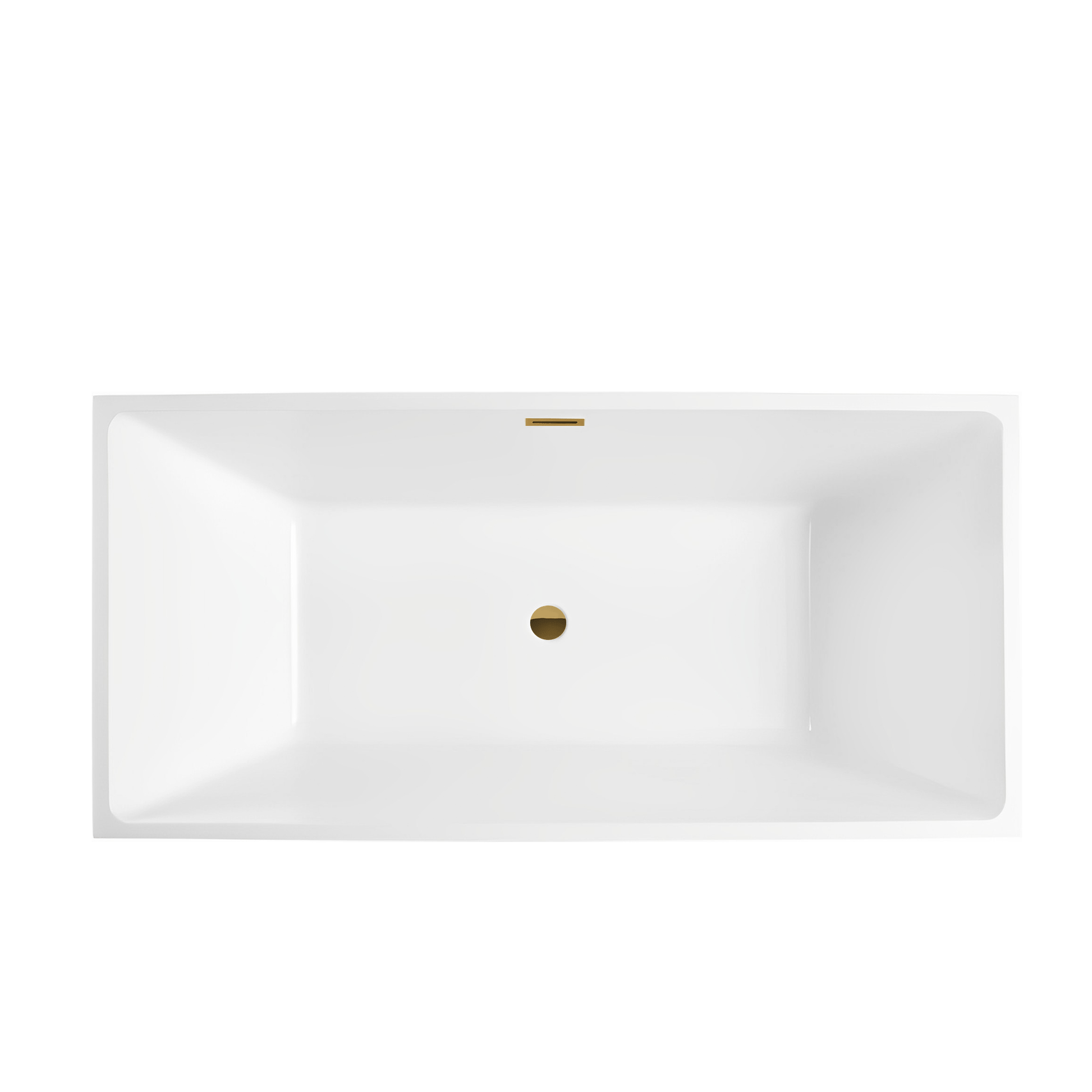 Vanity Art VA6821-LTG 67 Inch Freestanding White Acrylic Bathtub with Overflow And Pop-Up Drain - Vanity Art VA6821-LTG