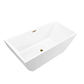 Vanity Art VA6821-LTG 67 Inch Freestanding White Acrylic Bathtub with Overflow And Pop-Up Drain - Vanity Art VA6821-LTG