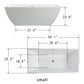 Vanity Art VA6821-SBN 59 Inch Freestanding White Acrylic Bathtub with Overflow And Pop-Up Drain - Vanity Art VA6821-SBN