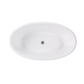 Vanity Art VA6834-SPC 55 Inch Freestanding White Acrylic Bathtub with Overflow And Pop-Up Drain - Vanity Art VA6834-SPC