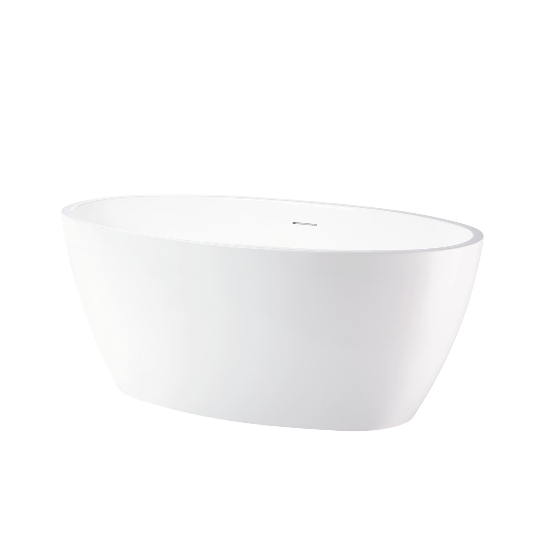 Vanity Art VA6834-SPC 55 Inch Freestanding White Acrylic Bathtub with Overflow And Pop-Up Drain - Vanity Art VA6834-SPC