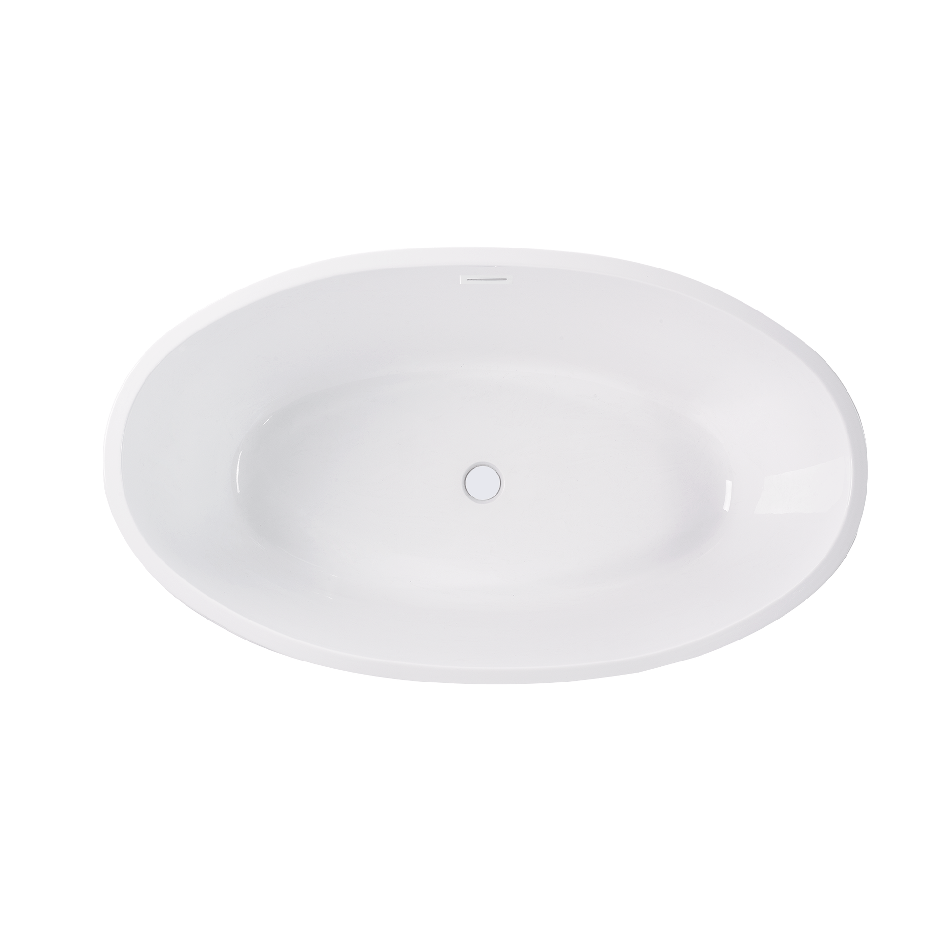 Vanity Art VA6834-SPW 55 Inch Freestanding White Acrylic Bathtub with Overflow And Pop-Up Drain - Vanity Art VA6834-SPW