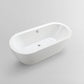 Vanity Art VA6836 67 Inch Freestanding White Acrylic Bathtub with Polished Chrome Finish - Vanity Art VA6836