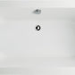 Vanity Art VA6836 67 Inch Freestanding White Acrylic Bathtub with Polished Chrome Finish - Vanity Art VA6836