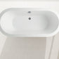 Vanity Art VA6836 67 Inch Freestanding White Acrylic Bathtub with Polished Chrome Finish - Vanity Art VA6836