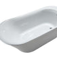 Vanity Art VA6839 70 Inch Freestanding White Acrylic Bathtub with Polished Chrome Finish - Vanity Art VA6839