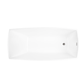 Vanity Art VA6841-BN 67 Inch Freestanding White Acrylic Bathtub with Overflow And Pop-Up Drain - Vanity Art VA6841-BN