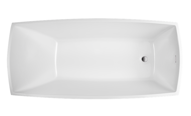 Vanity Art VA6841-PC 67 Inch Freestanding White Acrylic Bathtub with Overflow And Pop-Up Drain - Vanity Art VA6841-PC