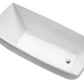 Vanity Art VA6841-PC 67 Inch Freestanding White Acrylic Bathtub with Overflow And Pop-Up Drain - Vanity Art VA6841-PC