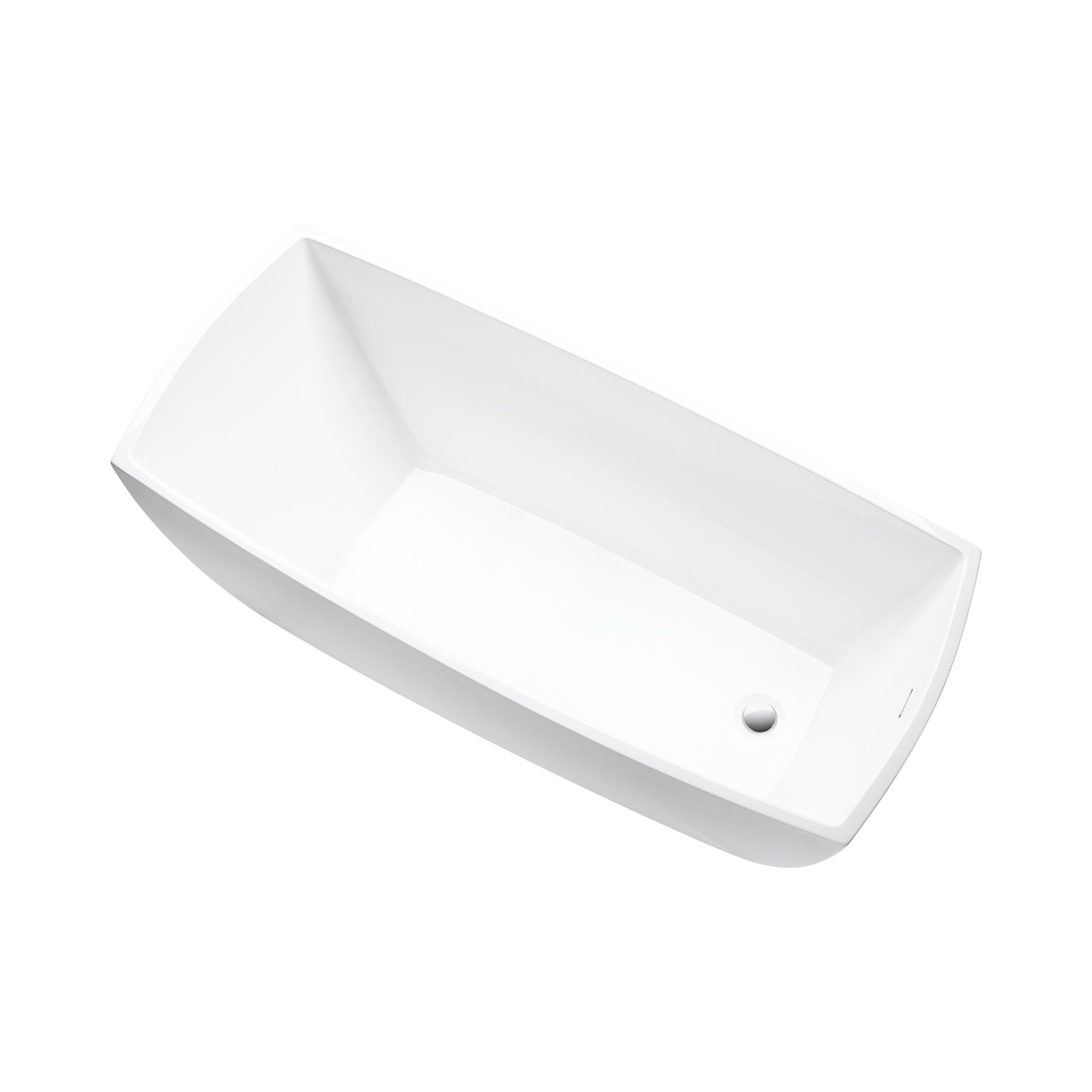 Vanity Art VA6841-PC 67 Inch Freestanding White Acrylic Bathtub with Overflow And Pop-Up Drain - Vanity Art VA6841-PC