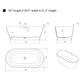 Vanity Art VA6912-MS Freestanding Solid Surface Resin Matte Bathtub 59 Inch x 29.5 Inch - Vanity Art VA6912-MS