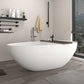 Vanity Art VA6913-ML Freestanding Solid Surface Resin Matte Bathtub 67 Inch x 33.5 Inch - Vanity Art VA6913-ML