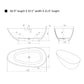 Vanity Art VA6913-ML Freestanding Solid Surface Resin Matte Bathtub 67 Inch x 33.5 Inch - Vanity Art VA6913-ML