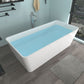 Vanity Art VA6914-ML Freestanding Solid Surface Resin Matte Bathtub 67 Inch x 31.5 Inch - Vanity Art VA6914-ML