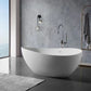 Vanity Art VA6918-ML Freestanding Solid Surface Resin Matte Bathtub 63 Inch x 37.5 Inch - Vanity Art VA6918-ML