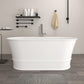 Vanity Art VA6919-GL Freestanding Solid Surface Resin Glossy Bathtub 67 Inch x 31.5 Inch - Vanity Art VA6919-GL