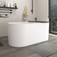 Vanity Art VA6920-GS Freestanding Solid Surface Resin Glossy Bathtub 59 Inch x 29.5 Inch - Vanity Art VA6920-GS