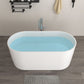 Vanity Art VA6920-GS Freestanding Solid Surface Resin Glossy Bathtub 59 Inch x 29.5 Inch - Vanity Art VA6920-GS