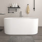 Vanity Art VA6920-ML Freestanding Solid Surface Resin Matte Bathtub 67 Inch x 31.5 Inch - Vanity Art VA6920-ML