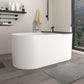 Vanity Art VA6920-ML Freestanding Solid Surface Resin Matte Bathtub 67 Inch x 31.5 Inch - Vanity Art VA6920-ML