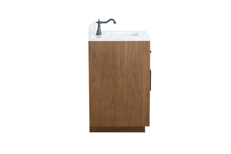 Vanity Art VA7036-T-ET 36 Inch Single Sink Bathroom Vanity in Tan with Marble Countertop - Vanity Art VA7036-T-ET