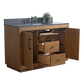 Vanity Art VA7048-T-BT 48 Inch Single Sink Bathroom Vanity in Tan with Limestone Top - Vanity Art VA7048-T-BT