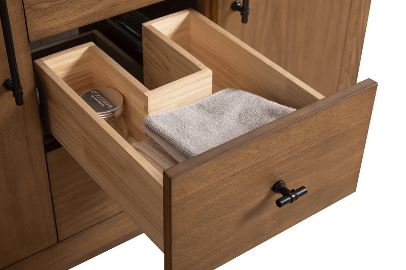 Vanity Art VA7048-T-BT 48 Inch Single Sink Bathroom Vanity in Tan with Limestone Top - Vanity Art VA7048-T-BT