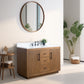 Vanity Art VA7048-T-ET 48 Inch Single Sink Bathroom Vanity in Tan with Marble Countertop - Vanity Art VA7048-T-ET