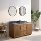 Vanity Art VA7060-DT-BT 60 Inch Double Sink Bathroom Vanity in Tan with Limestone Top - Vanity Art VA7060-DT-BT