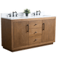 Vanity Art VA7060-DT-ET 60 Inch Double Sink Bathroom Vanity in Tan with Marble Countertop - Vanity Art VA7060-DT-ET