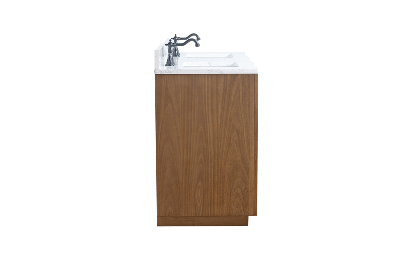 Vanity Art VA7060-DT-ET 60 Inch Double Sink Bathroom Vanity in Tan with Marble Countertop - Vanity Art VA7060-DT-ET