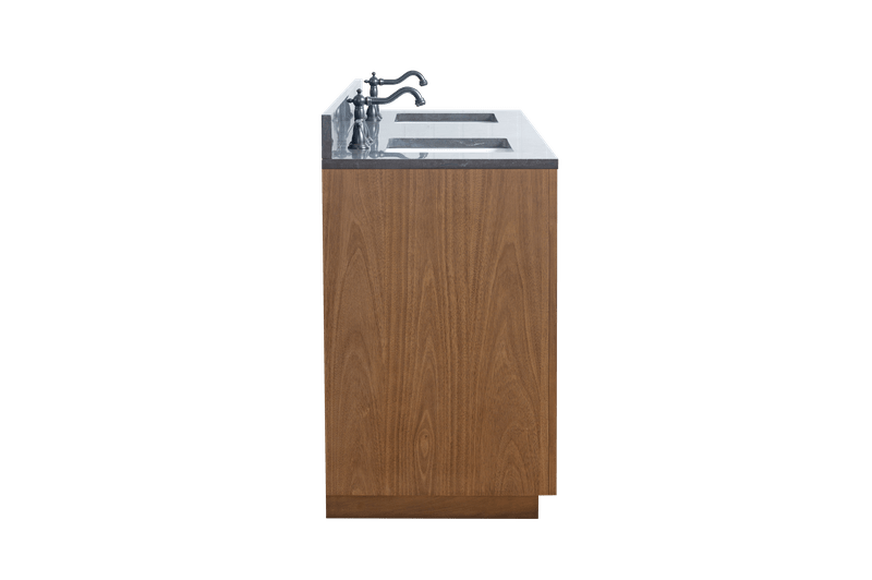 Vanity Art VA7072-DT-BT 72 Inch Double Sink Bathroom Vanity in Tan with Limestone Top - Vanity Art VA7072-DT-BT