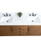 Vanity Art VA7072-DT-ET 72 Inch Double Sink Bathroom Vanity in Tan with Marble Countertop - Vanity Art VA7072-DT-ET