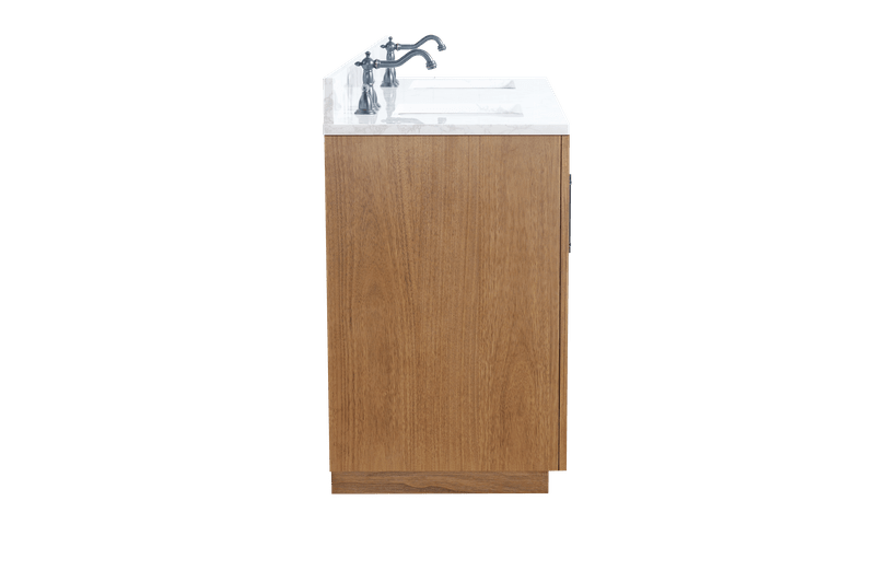 Vanity Art VA7072-DT-ET 72 Inch Double Sink Bathroom Vanity in Tan with Marble Countertop - Vanity Art VA7072-DT-ET