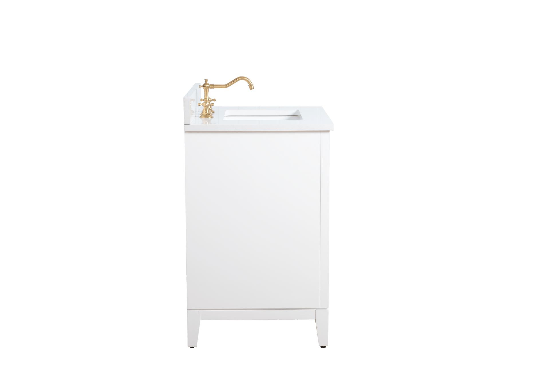 Vanity Art VA8030-W 30 Inch Single Sink Bathroom Vanity in White with Marble Countertop - Vanity Art VA8030-W