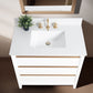 Vanity Art VA8036-W 36 Inch Single Sink Bathroom Vanity in White with Marble Countertop - Vanity Art VA8036-W