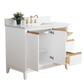 Vanity Art VA8042-W 42 Inch Single Sink Bathroom Vanity in White with Marble Countertop - Vanity Art VA8042-W