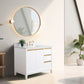 Vanity Art VA8042-W 42 Inch Single Sink Bathroom Vanity in White with Marble Countertop - Vanity Art VA8042-W