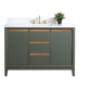 Vanity Art VA8048-VG 48 Inch Single Sink Bathroom Vanity in Vintage Green with Marble Countertop - Vanity Art VA8048-VG