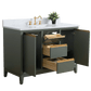 Vanity Art VA8048-VG 48 Inch Single Sink Bathroom Vanity in Vintage Green with Marble Countertop - Vanity Art VA8048-VG