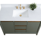 Vanity Art VA8048-VG 48 Inch Single Sink Bathroom Vanity in Vintage Green with Marble Countertop - Vanity Art VA8048-VG