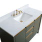 Vanity Art VA8048-VG 48 Inch Single Sink Bathroom Vanity in Vintage Green with Marble Countertop - Vanity Art VA8048-VG