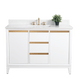 Vanity Art VA8048-W 48 Inch Single Sink Bathroom Vanity in White with Marble Countertop - Vanity Art VA8048-W