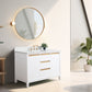 Vanity Art VA8048-W 48 Inch Single Sink Bathroom Vanity in White with Marble Countertop - Vanity Art VA8048-W