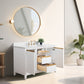 Vanity Art VA8048-W 48 Inch Single Sink Bathroom Vanity in White with Marble Countertop - Vanity Art VA8048-W