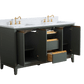 Vanity Art VA8060-DVG 60 Inch Double Sink Bathroom Vanity in Vintage Green with Marble Countertop - Vanity Art VA8060-DVG
