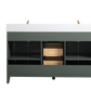 Vanity Art VA8060-DVG 60 Inch Double Sink Bathroom Vanity in Vintage Green with Marble Countertop - Vanity Art VA8060-DVG