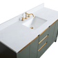Vanity Art VA8060-SVG 60 Inch Single Sink Bathroom Vanity in Vintage Green with Marble Countertop - Vanity Art VA8060-SVG