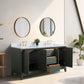 Vanity Art VA8072-DVG 72 Inch Double Sink Bathroom Vanity in Vintage Green with Marble Countertop - Vanity Art VA8072-DVG