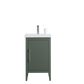 Vanity Art VA9020-VG 20 Inch Single Sink Bathroom Vanity in Vintage Green with Ceramic Top - Vanity Art VA9020-VG